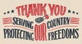 Thank you veterans hand-lettering card