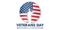 Thank you Veterans - Honoring all who served vector illustration. USA flag waving on white background.