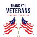 Thank you Veterans Vector Template Design Illustration