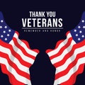 Thank you Veterans Vector Template Design Illustration Royalty Free Stock Photo