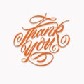 `thank you` vintage hand written lettering card