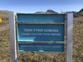 Thank you for visiting sign board to Icelandic Katla Geopark or Jardvangurinn