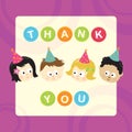 Thank You w/ kids (mixed nationalities) Royalty Free Stock Photo
