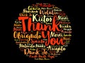 Thank You Word Cloud concept Royalty Free Stock Photo
