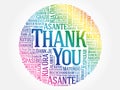 Thank You Word Cloud concept Royalty Free Stock Photo