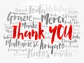 Thank You Word Cloud concept Royalty Free Stock Photo