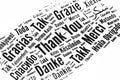 Thank you Word Cloud Concept illustration on white background Royalty Free Stock Photo