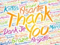 Thank You word cloud in different languages Royalty Free Stock Photo