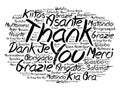 Thank You word cloud in different languages Royalty Free Stock Photo