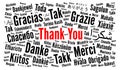 Thank You word cloud in different languages Royalty Free Stock Photo