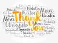 Thank You word cloud in different languages Royalty Free Stock Photo