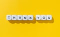 Thank you word on cube blocks Royalty Free Stock Photo