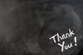 Thank you written on blackboard Royalty Free Stock Photo