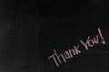 Thank you written on a blackboard Royalty Free Stock Photo