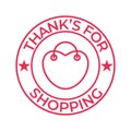 thank you for your order badge, seal, tag, label for retail, small shop stamp, sticker, thank customers for buying products Royalty Free Stock Photo