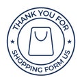 thank you for your order badge, seal, tag, label for retail, small shop stamp, sticker, thank customers for buying products