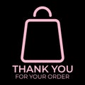 thank you for your order badge, seal, tag, label for retail, small shop stamp, sticker, thank customers for buying products Royalty Free Stock Photo