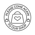 thank you for your order badge, seal, tag, label for retail, small shop stamp, sticker, thank customers for buying products Royalty Free Stock Photo