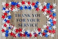 Thank You For Your Service message Royalty Free Stock Photo