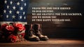 Thank you for your service to our country. We are grateful for your sacrifice, and we honor you on this Happy Veterans Day Royalty Free Stock Photo