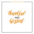 Thankful and blessed text Royalty Free Stock Photo