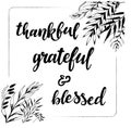 Thankful. grateful. blessed hand written phrase Royalty Free Stock Photo