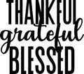 Thankful grateful blessed lettering illustration Royalty Free Stock Photo