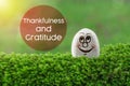 Thankfulness and gratitude