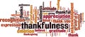 Thankfulness word cloud Royalty Free Stock Photo