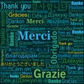 thanks in different languages design Royalty Free Stock Photo