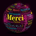 thanks in different languages design Royalty Free Stock Photo