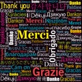 thanks in different languages design Royalty Free Stock Photo