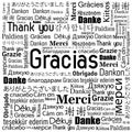 thanks in different languages design Royalty Free Stock Photo