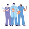 Thanks doctors nurses, physicians community medical staff Royalty Free Stock Photo