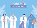 Thanks, doctors, nurses, physicians and nurses medical staff support healthcare