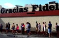 Thanks Fidel! Tourists in Santa Clara, Cuba