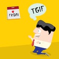 Thanks god it's friday concept. i love friday