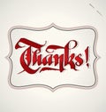 Thanks hand lettering (vector)