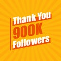 Thanks 900K followers, 900000 followers celebration modern colorful design