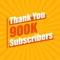 Thanks 900K subscribers, 900000 subscribers celebration modern colorful design