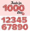 Thanks for 1000 likes status Royalty Free Stock Photo