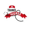 Thanks Nurse Vector Template Design Illustration