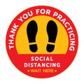 Thanks For Practicing Social Distancing Floor sticker Sign