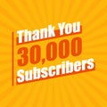 Thanks 30000 subscribers, 30K subscribers celebration modern colorful design