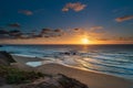 Beautiful sunset at Playa La Pared, Fuerteventura, Spain