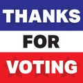 Thanks for voting sign Royalty Free Stock Photo