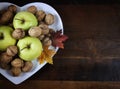 Thanksgiving Autumn Fall harvest fruits and nuts Royalty Free Stock Photo