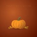 Thanksgiving background with 3d polygonal pumpkin