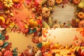 Thanksgiving Banner, Fruit and vegetable in thanksgiving day soft blurred background