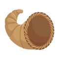 Thanksgiving basket isolated icon